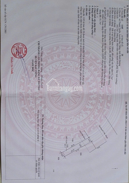 Bán đất thổ cư mặt tiền đường ĐT 744 , Ngang 5 mét x dài 32.12 mét, có 100m2 thổ cư xây dựng, ngay