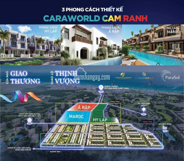 CaraWolrd Nhà phố biển Vịnh Cam Ranh sở hữu lâu dài sinh lời cao