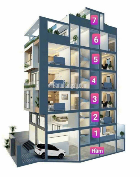 Bán CHDV hẻm xe 45 chỗ Nguyễn Oanh ngang 7.3m 240m2 7 lầu có hầm 90PN TN 360tr chỉ 50 tỷ.